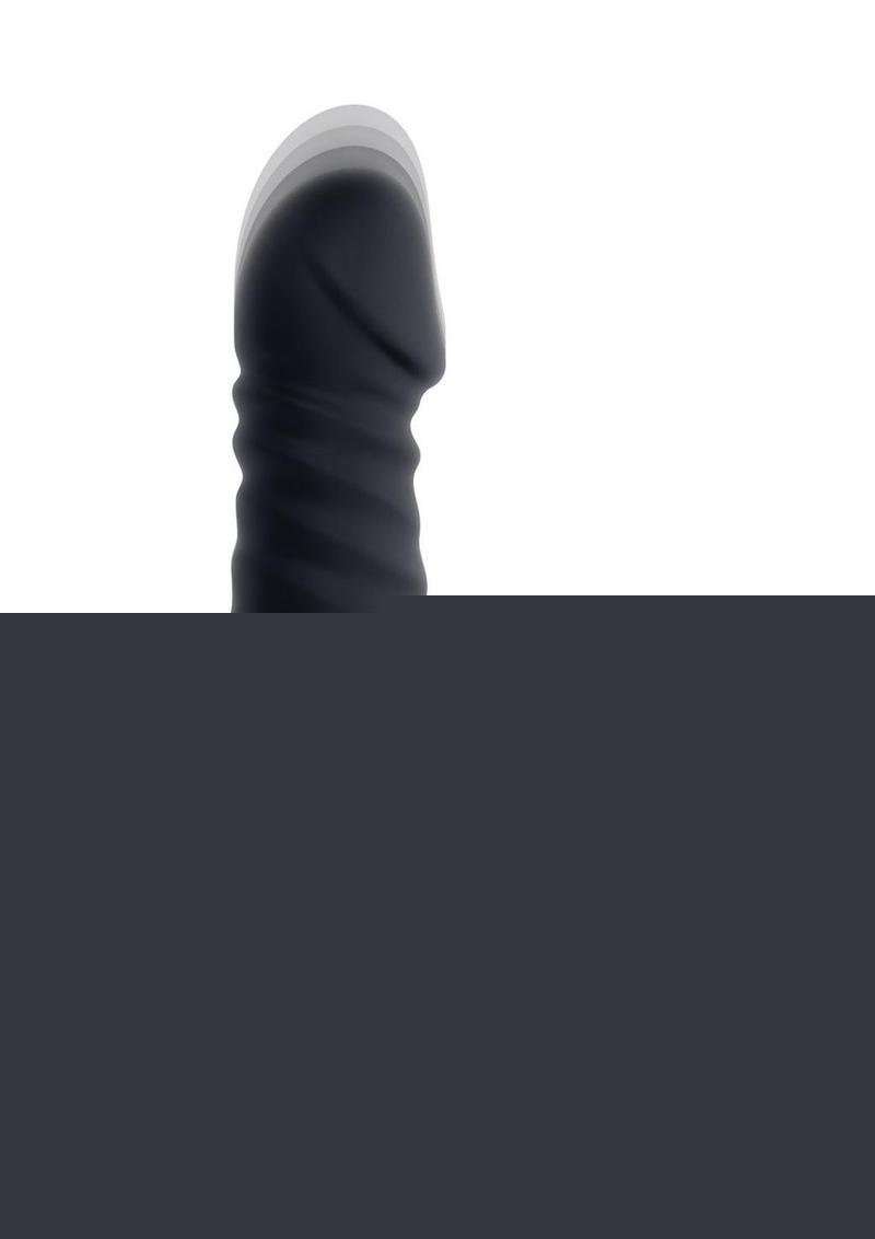Zero Tolerance Striker Rechargeable Silicone Thrusting Anal Vibrator with Remote Control - Black