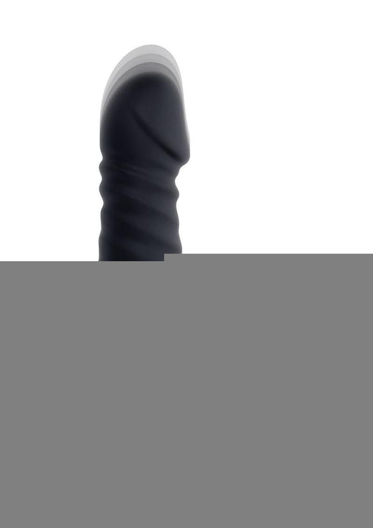 Zero Tolerance Striker Rechargeable Silicone Thrusting Anal Vibrator with Remote Control - Black
