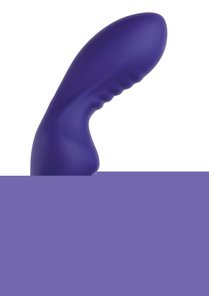 Zero Tolerance The Rocker Rechargeable Silicone Vibrating Prostate Massager with Remote Control - Navy Blue/Purple
