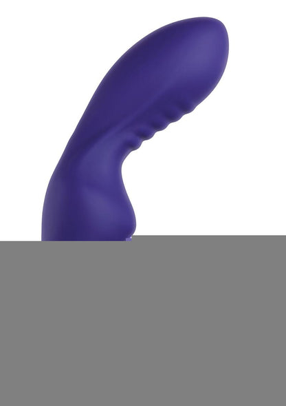 Zero Tolerance The Rocker Rechargeable Silicone Vibrating Prostate Massager with Remote Control - Navy Blue/Purple