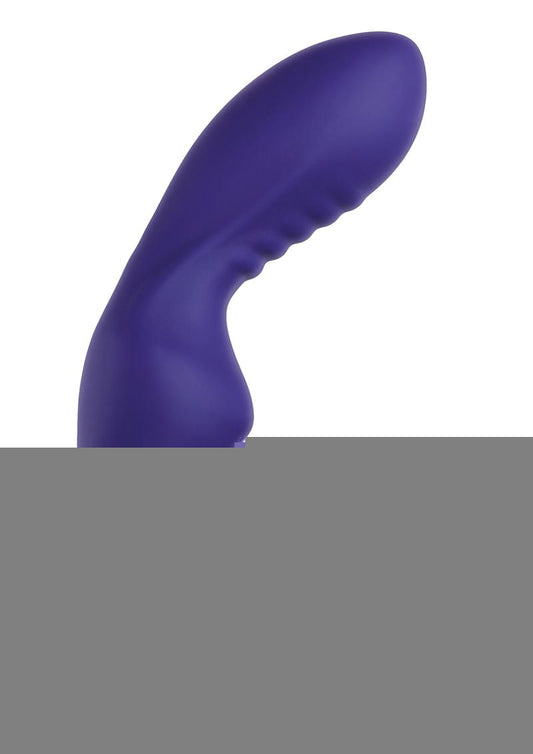 Zero Tolerance The Rocker Rechargeable Silicone Vibrating Prostate Massager with Remote Control - Navy Blue/Purple