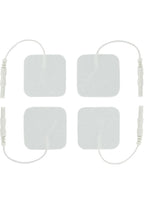 Zeus Electrosex Adhesive Electro-Pads - White - 4 Pack