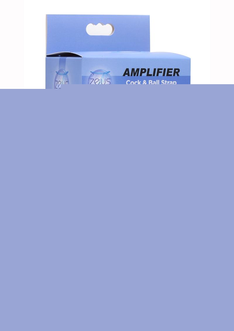 Zeus Electrosex Amplifier Cock and Ball Strap with Silicone Penis Estim - Black