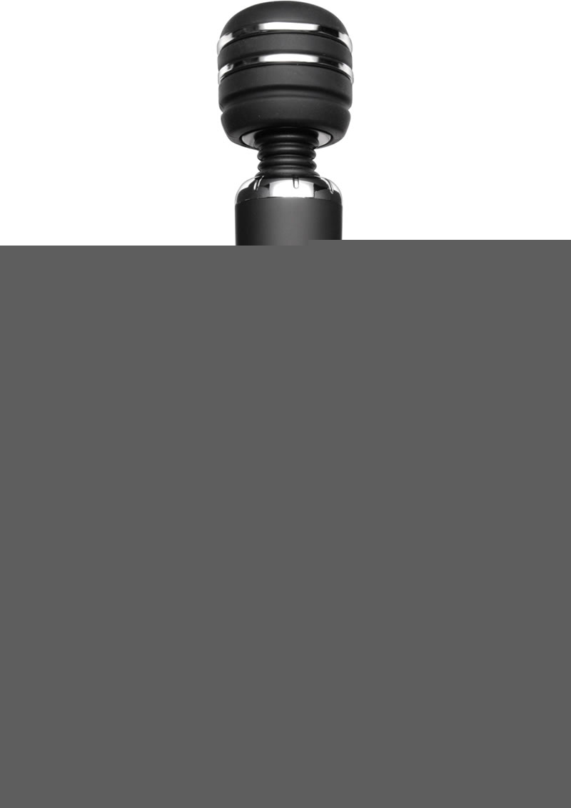 Zeus Electrosex Arcana Electro Vibe Silicone Wand Massager - Black