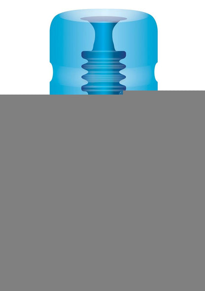 ZOLO Backdoor Stroker Squeezable Vibrating Masturbator with Bullet - Butt - Blue