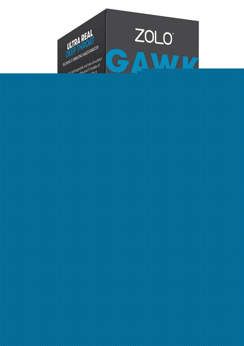 ZOLO Gawk Gawk Rechargeable Silicone Vibrating Deep Throat Blowbot Masturbator - Black/Vanilla