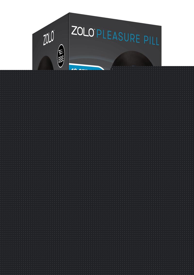 ZOLO Pleasure Pill Silicone Rechargeable Masturbator - Mouth and Anal - Black/Blue