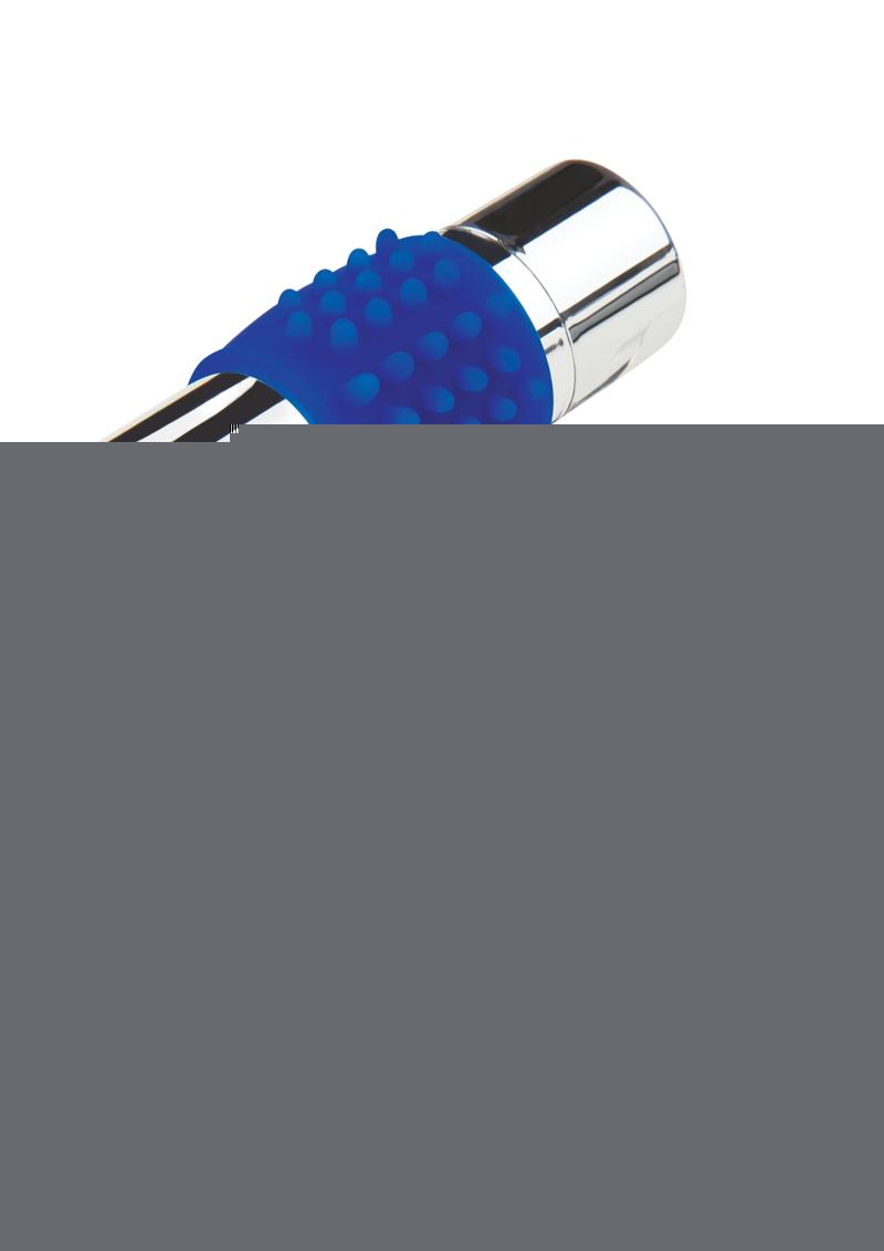 ZOLO Rechargeable Vibrating Silicone Cock Ring - Navy/Silver