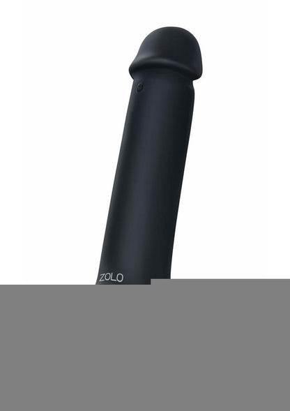 ZOLO Vibrating Remote Control Silicone Rechargeable Penis Extender Strap-On - Black
